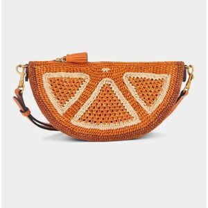 ANYA HINDMARCH Orange Slice Raffia Crossbody